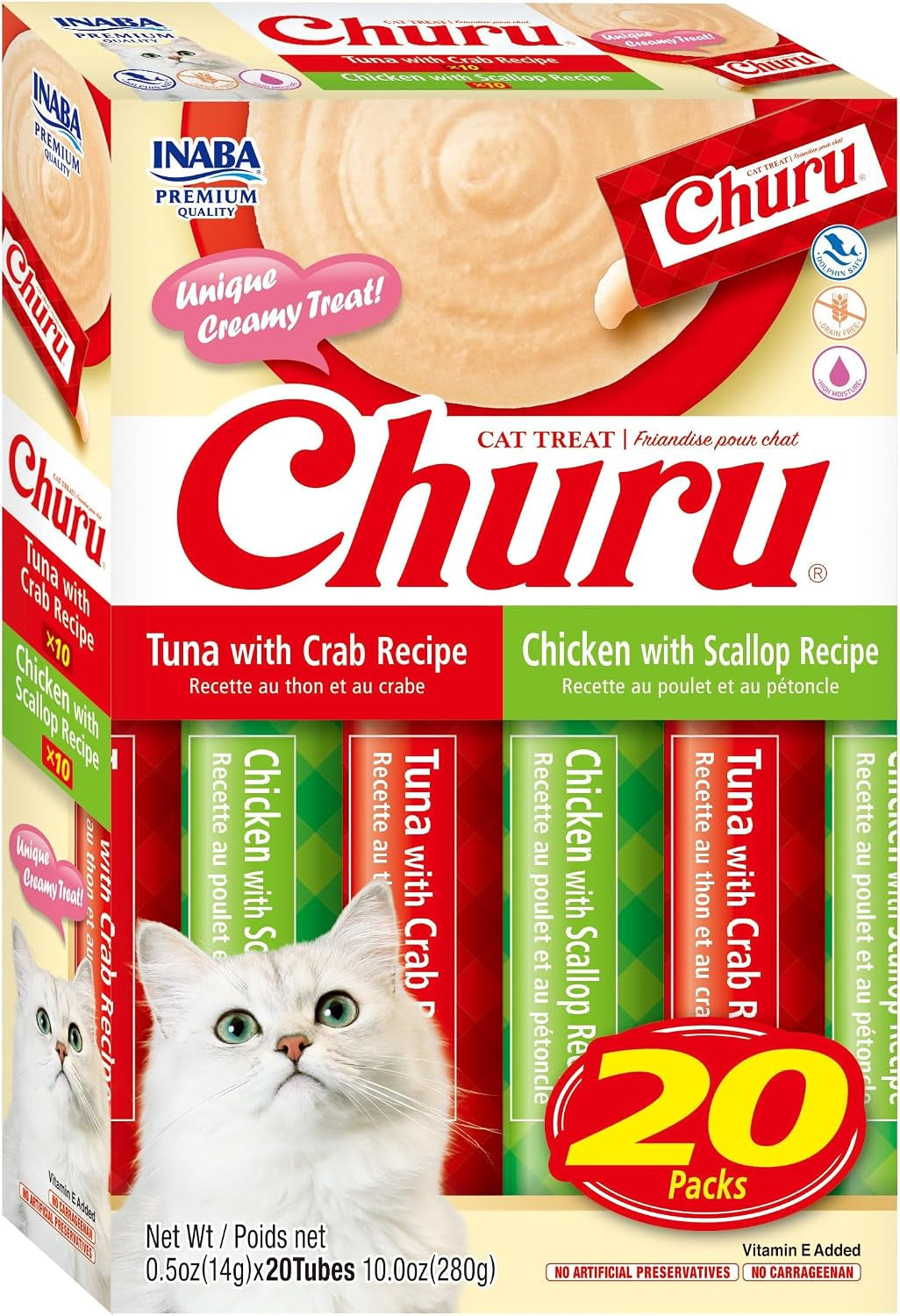 inaba-churu-cat-treats-lickable-squeezable-creamy-puree-cat-treat-with-vitamin-e-0-5-ounces-each-tube-20-tubes-tuna-chicken-variety