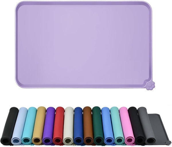 Reopet Silicone Pet Feeding Mat - Waterproof & Non-Slip Dog Cat Placemat | High Raised Edges Prevent Food & Water Spills to Protect Floors, Easy to Clean, Fit for Dog Cat Bowls9
