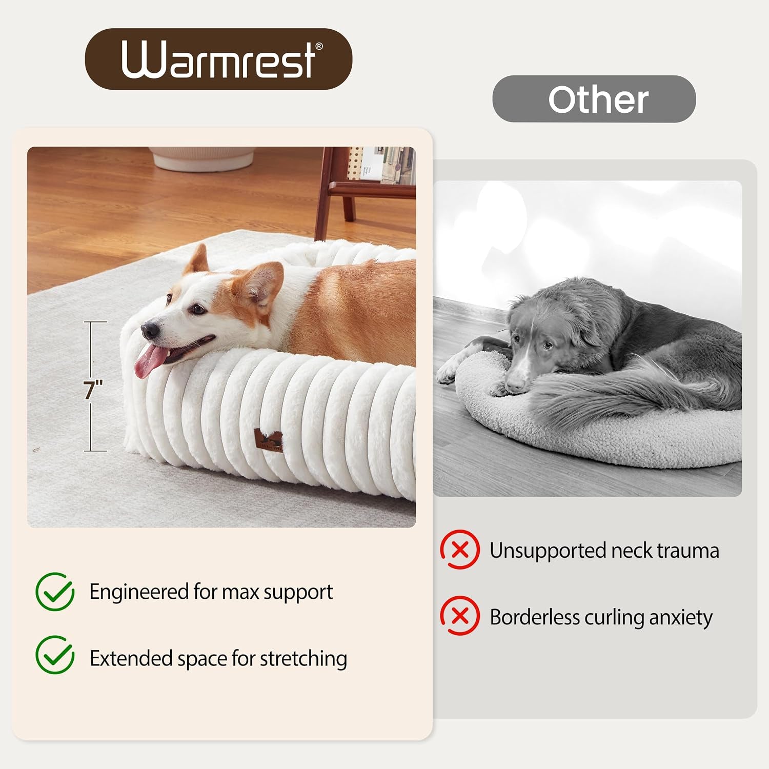 cute-dog-bed-for-small-dogs-cats-washable-fluffy-cat-beds-for-indoor-cats-rectangle-orthopedic-memory-foam-puppy-beds-with-anti-slip-bottom-20-x19-x-7-inches-cream20x19x6inchs