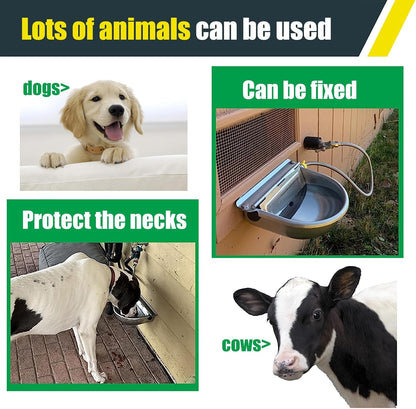 Automatic Water Bowl for Dog Large Size,Animal Drinking Water Bowl,Outdoor Dog Water Bowl,304 Stainless Steel Water Bowl with Float Valve, Drain Hole, Pipe,For Poultry and Livestock6