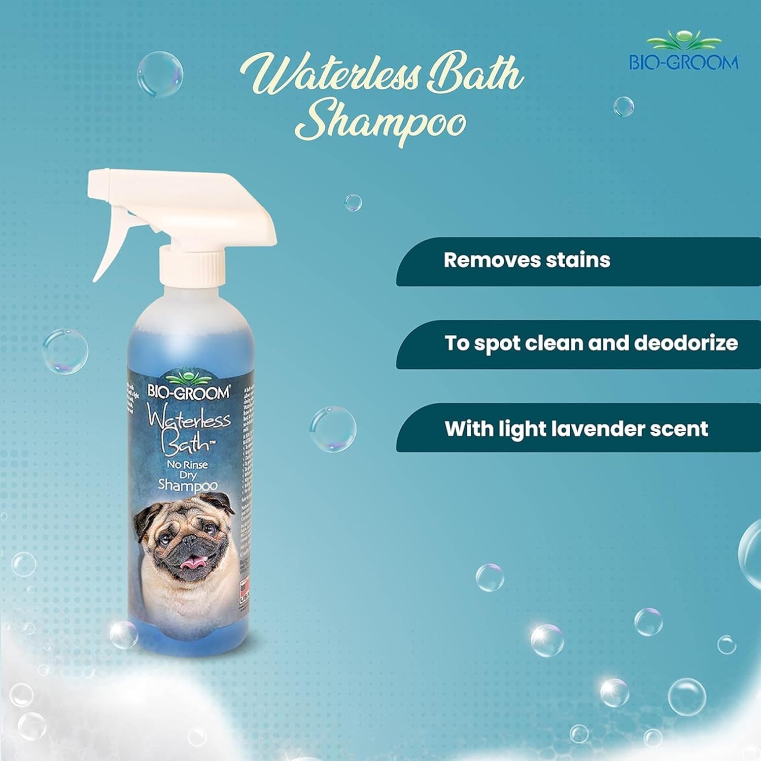 bio-groom-waterless-dog-shampoo-tearless-no-rinse-dog-bathing-supplies-puppy-wash-cat-grooming-supplies-cruelty-free-product-made-in-usa-dry-shampoo-spray-16-fl-oz-1-pack