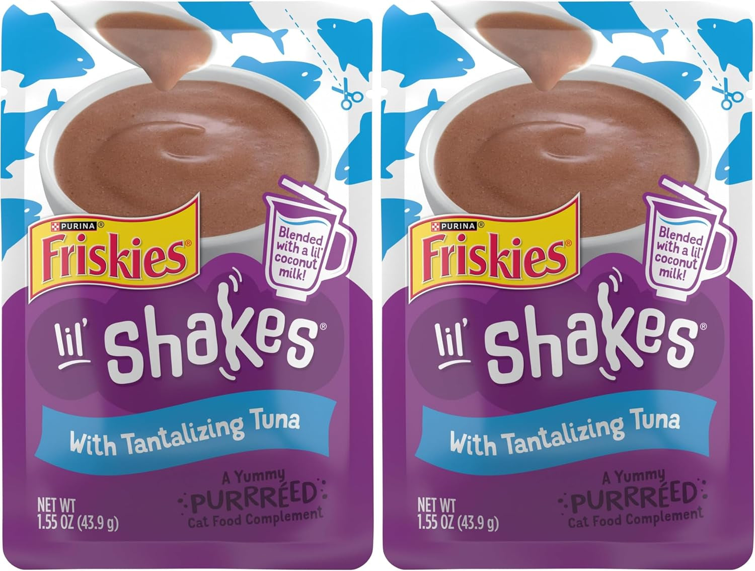 purina-friskies-pureed-cat-food-topper-lil-shakes-with-tantalizing-tuna-lickable-cat-treats-pack-of-16-1-55-oz-pouches