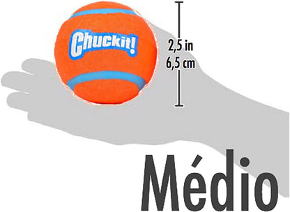 Chuckit! Dog Tennis Ball Dog Toy, Medium (2.5 Inch Diameter) for Dogs 20-60 Lbs, Pack of 43