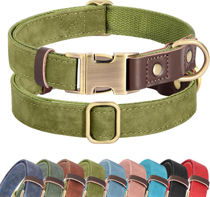 Didog PU Leather Dog Collar for Small Dogs Puppy, Soft Lining, Green S | All-Day Comfort for Daily Walks and Backyard Play, Quick Release Metal Buckle for Easy on & Off, D-Ring for Leash, Easy Clean14