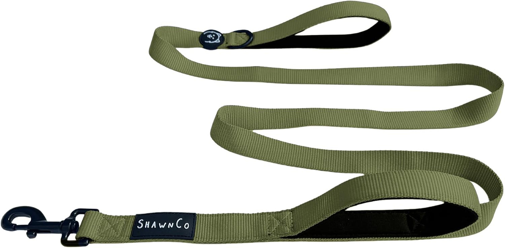 shawnco-dream-walk-dog-leash-premium-nylon-pet-leash-with-soft-neoprene-handle-for-small-medium-and-large-dogs-icy-lilac-m-l-6ft-w-2-handles