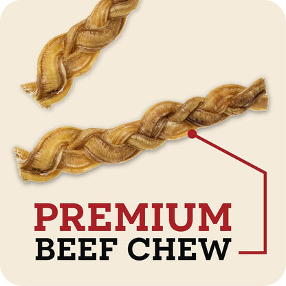 Redbarn Pet Products All Natural 5"-8" Braided Bully Sticks for Small & Large Dogs - Healthy Long Lasting Beef Chews Variety Party Pack - Single Ingredient Low Odor Rawhide Free - 8 Oz Bag3