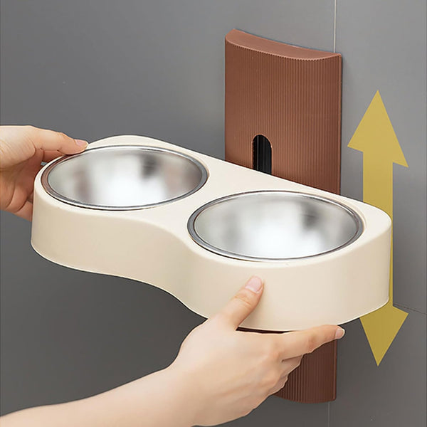 Wall Mounted Cats Bowl Large Capacity Pet Feeding Bowl Cats Feeding Drinking Bowl Feeding Bowl Height Adjustable4