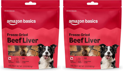 Amazon Basics Freeze-Dried Raw Single Ingredient Dog Treats (Previously Wag), Beef Liver, High Protein, Grain-Free, 3.3 Ounce (Pack of 1), Packaging May Vary13