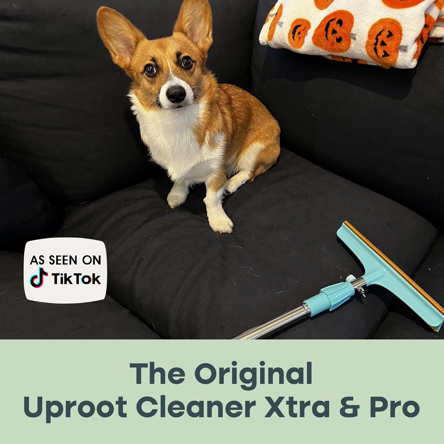 uproot-clean-pro-bundle-pet-hair-removal-tool-carpet-rake-w-t-60-handle-reusable-pet-hair-removal-set-scrape-easy-the-cat-dog-fur-from-carpets-rugs-cat-bed-car-trunk-more-patented-design