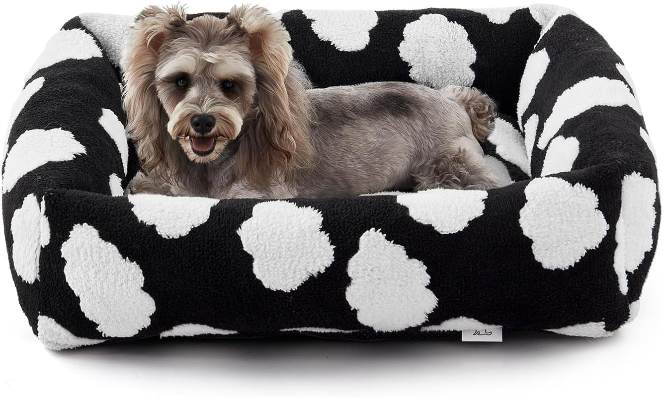 joejoy-dog-bed-medium-size-dog-removable-washable-cover-orthopedic-soft-pet-bed-anti-slip-fluffy-plush-faux-rabbit-fur-puppy-bed-30x24x8-leopard-print-grey
