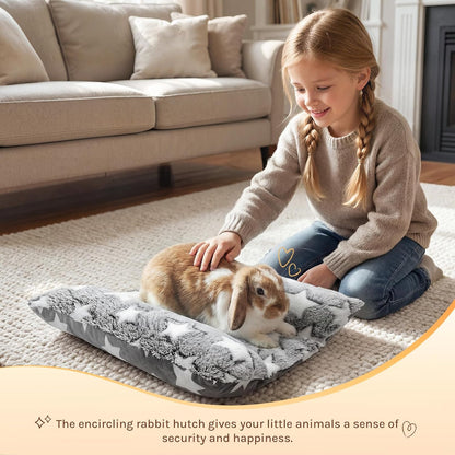 16.5 X 18In Washable Soft Rabbit Bed, Thickened and Softer Bunny Bed, Double-Sided Plush Rabbit Beds,Bed for Bunny,Bunny Beds for Rabbits Indoor7