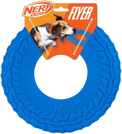 Nerf Dog Atomic Flyer Outdoor Dog Toy, 10 Inch Flying Disc Dog Fetch Toy, Rubber Dog Toy for Medium Dogs and Large Dogs, Orange13