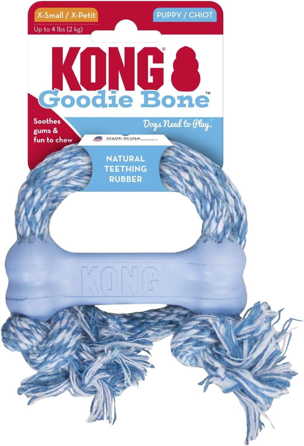 kong-puppy-goodie-bone-with-rope-natural-rubber-bone-with-cotton-rope-teeth-cleaning-chew-toy-for-growing-puppies-for-xs-puppies-blue