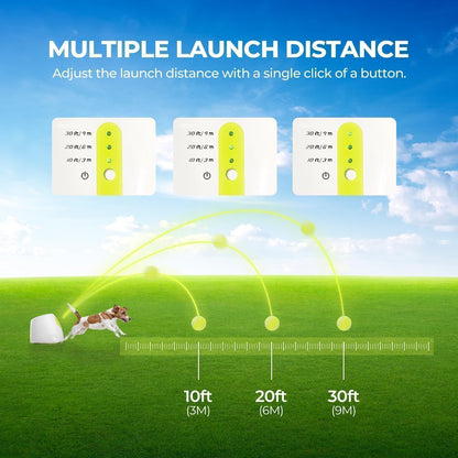 ALL for PAWS Automatic Dog Ball Launcher, Interactive Fetch Toy for Small to Medium Dogs, Pet Thrower Machine for Indoor & Outdoor Play, 3 Pcs 2-Inch Balls Included3
