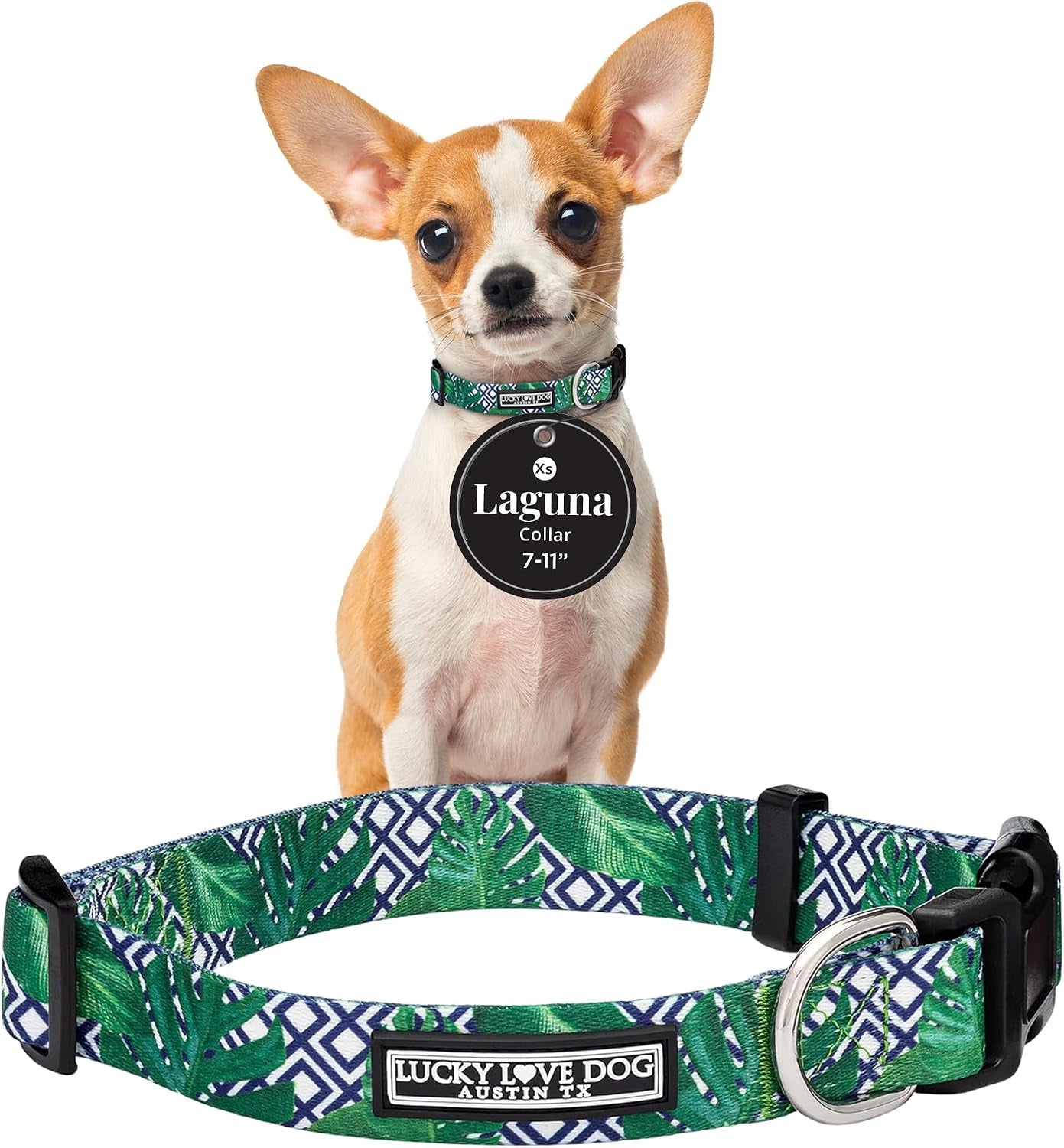 lucky-love-dog-easy-click-buckle-dog-collar-with-leash-set-combo-durable-comfortable-for-male-female-dogs-pet-collar-for-medium-dogs-secure-fit-blackbird-combo-medium