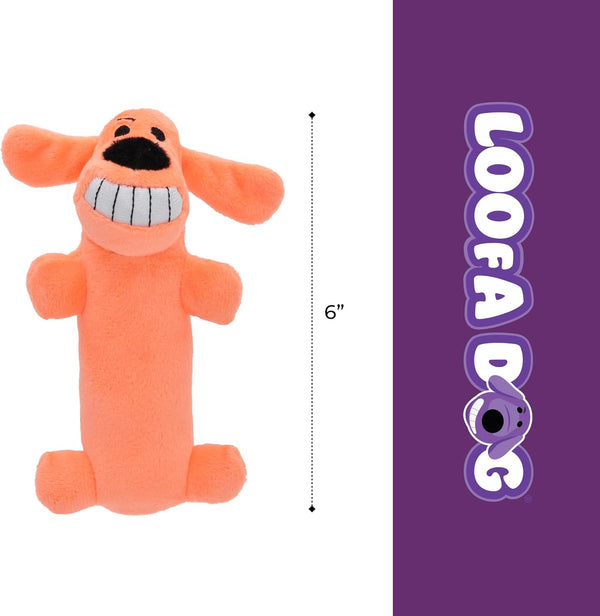 Multipet Original Loofa Dog Plush Toy - Squeaky Toy for All Dogs - Extra Soft Plush - Stuffed Animal Dog Toys for Playing (1 Count, 6”, Random Color Surprise)5