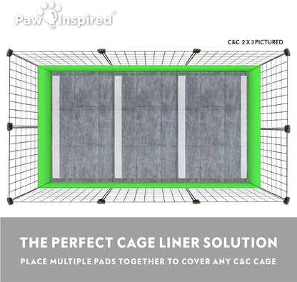 Paw Inspired Disposable Cage Liners, 28X17 Inch (C&C 2X1), 24 Count | Bamboo Charcoal Odor Controlling, Super Absorbent Pads for Guinea Pigs, Ferrets, Rabbits, Hamsters, Small Animals4