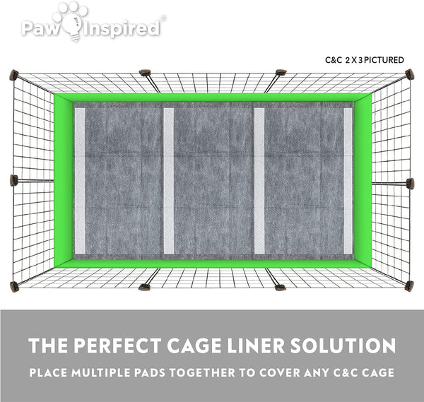 Paw Inspired Disposable Cage Liners, 28X17 Inch (C&C 2X1), 24 Count | Bamboo Charcoal Odor Controlling, Super Absorbent Pads for Guinea Pigs, Ferrets, Rabbits, Hamsters, Small Animals4