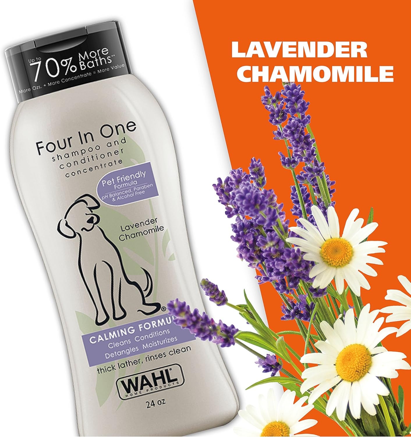 wahl-usa-4-in-1-calming-dog-shampoo-with-lavender-chamomile-scent-cleans-conditions-detangles-moisturizes-pet-friendly-formula-24-oz-model-820000a