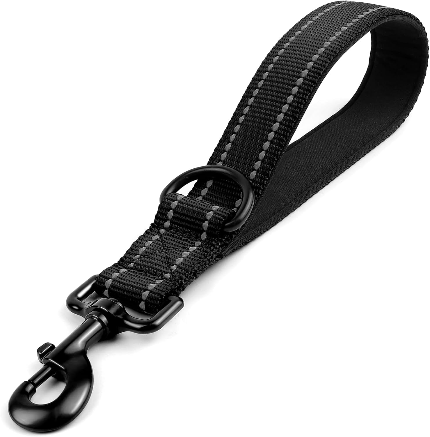 joytale-short-dog-leash-for-close-control-training-18-black-padded-comfort-handle-reinforced-nylon-webbing-secure-metal-clip-for-busy-streets-heel-training