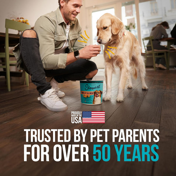 Stewart Freeze Dried Dog Treats, 100% Wild Salmon, 9.5 Oz Tub | Premium Quality Raw Protein, Single Ingredient, High Protein Training Treats & Food Topper, No Refrigeration, Cat Friendly6