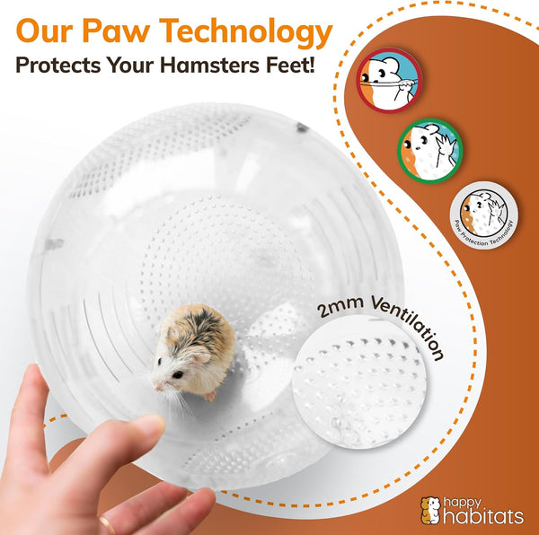 Clear Hamster Exercise Ball 7” – Pet Rat Accessories | Sturdy Dwarf Hamster Ball for Safe, Active Play – Ventilated Small Animal Toys for Gerbils, Mice & Other Small Pets6