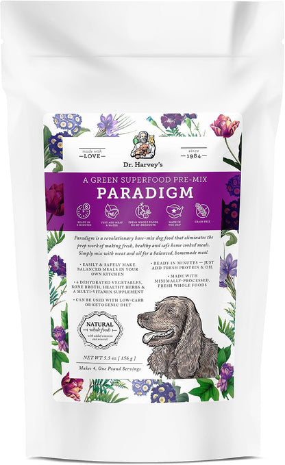 Dr. Harvey'S Paradigm Green Superfood Dog Food, Human Grade Dehydrated Grain Free Base Mix for Dogs, Diabetic Low Carb Ketogenic Diet (6 Pounds)9