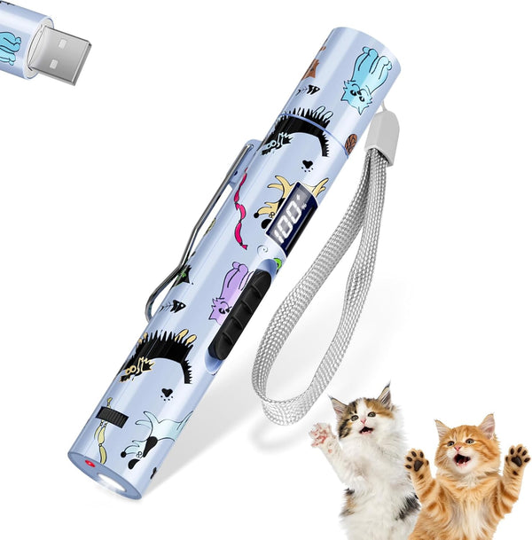 Tbteek Cat Toys, Rechargeable, 3 Light Modes & 5 Fun Patterns, Portable Interactive Kitten Pet Dog Cat Mouse Toy for Fun Chase Play Exercise11