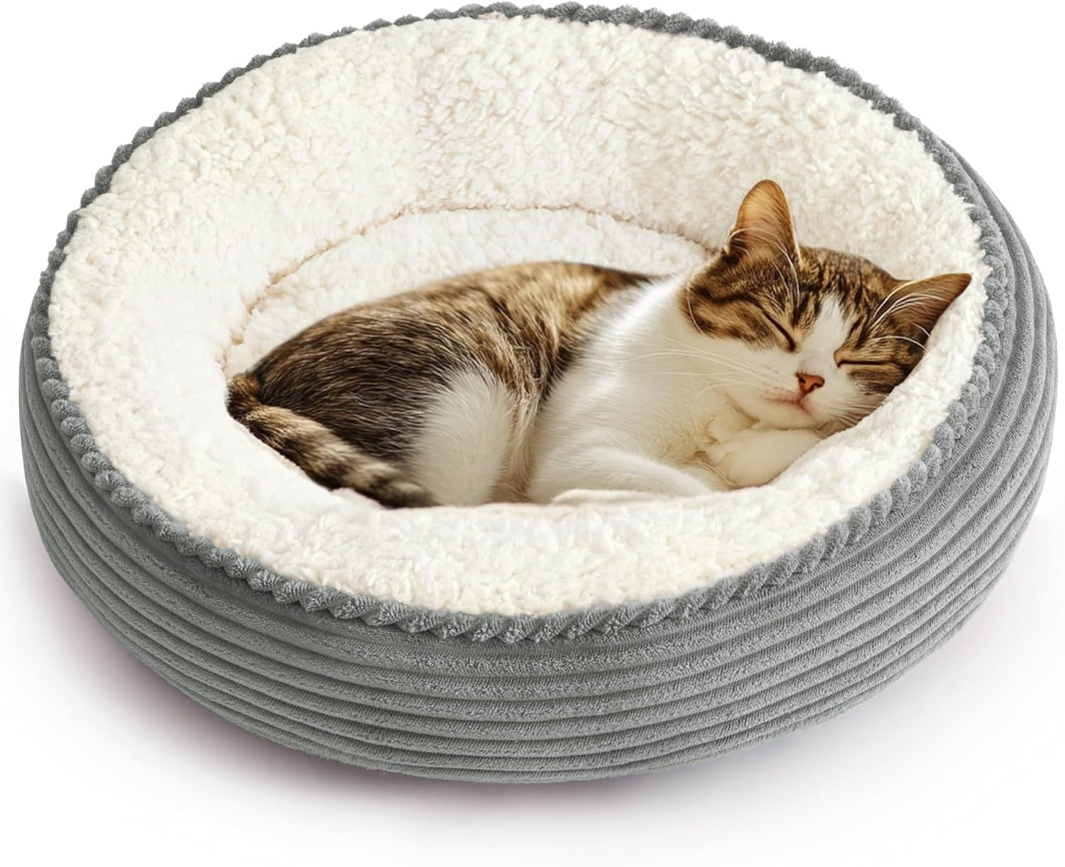 loves-cabin-round-donut-cat-and-dog-cushion-bed-20in-bed-for-cats-or-small-dogs-anti-slip-water-resistant-bottom-super-soft-durable-fabric-pet-beds-washable-luxury-cat-dog-bed-gray