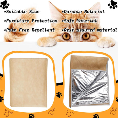 Kigley 2 Pcs Pet Deterrent Mat to Keep Dogs off Couch, Non-Electric Cat & Dog Deterrent Mat Pain Free Couch Covers to Keep Pets off Furniture Bed Indoor (72.05" × 56.30",Cream)3
