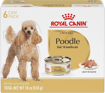 Royal Canin Breed Health Nutrition Poodle Adult Loaf in Sauce Dog Food, 3 Oz (Pack of 6)1