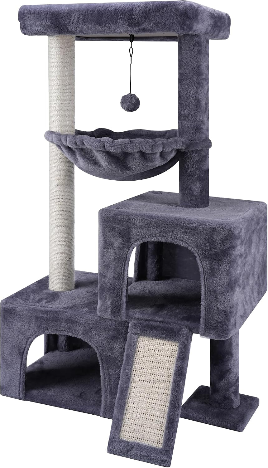 aiwikide-37-4-cactus-cat-tree-tower-with-twin-cat-condos-for-indoor-cats-all-in-one-activity-center-with-cat-scratching-post-cozy-sleeping-perch-hammock-and-toy-balls-green