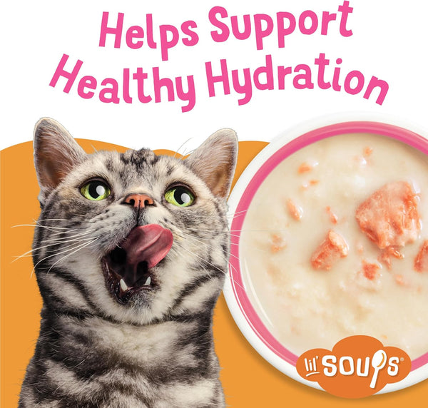 Purina Friskies Grain Free Lickable Cat Food Toppers Lil’ Soups with Sockeye Salmon in Chicken Broth - (Pack of 8) 1.2 Oz. Cups4
