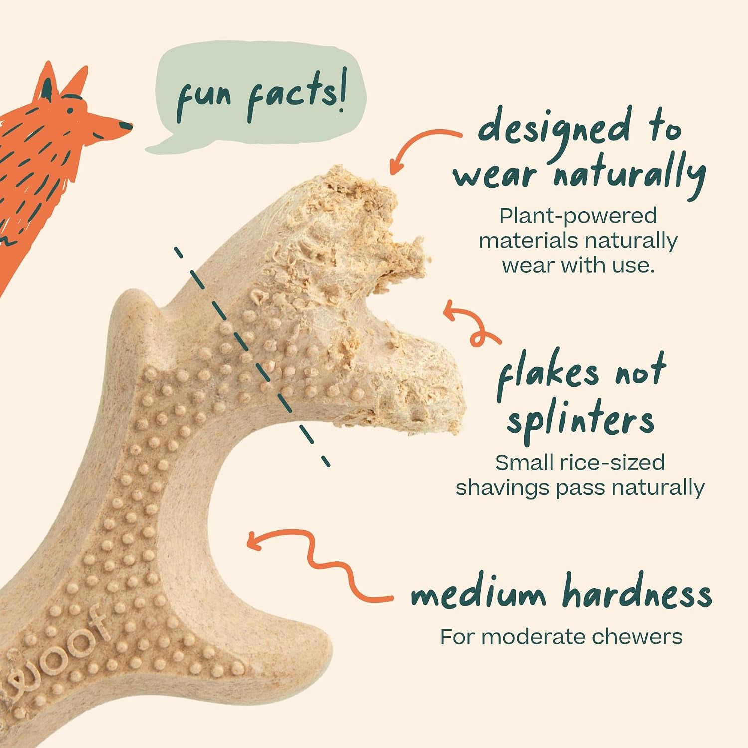 woof-honestchew-antler-dog-chew-toy-for-dogs-25-60-lbs-includes-antler-infinity-plant-based-materials-splinter-resistant-durable-chews-supports-dental-care-gift-ready-set