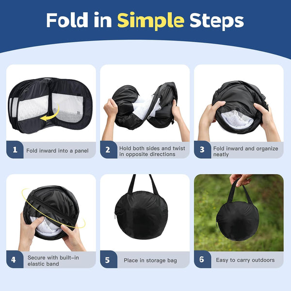 Small Animal Playpen, Chicken Brooder Box with Cover Top, Black | Portable Outdoor Exercise Pet Cage Tent, Waterproof Breathable Pet Playpen Indoor for Chick Ktiien Bunny Hamster Guinea Pig6