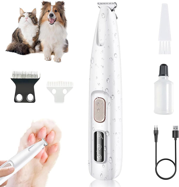 Dog Paw Trimmer,Furry Basics Pet Hair Trimmer,Saffory Dog Paw Trimmer with LED Light,Low Noise USB Rechargeable,Waterproof Pet Hair Shaver for Dogs and Cats7