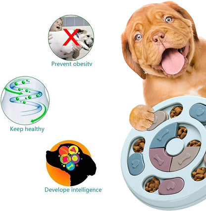 DR CATCH Dog Puzzle,Dogs Food Toys for IQ Training & Mental Enrichment,Dog Treat Puzzle(Blue)4