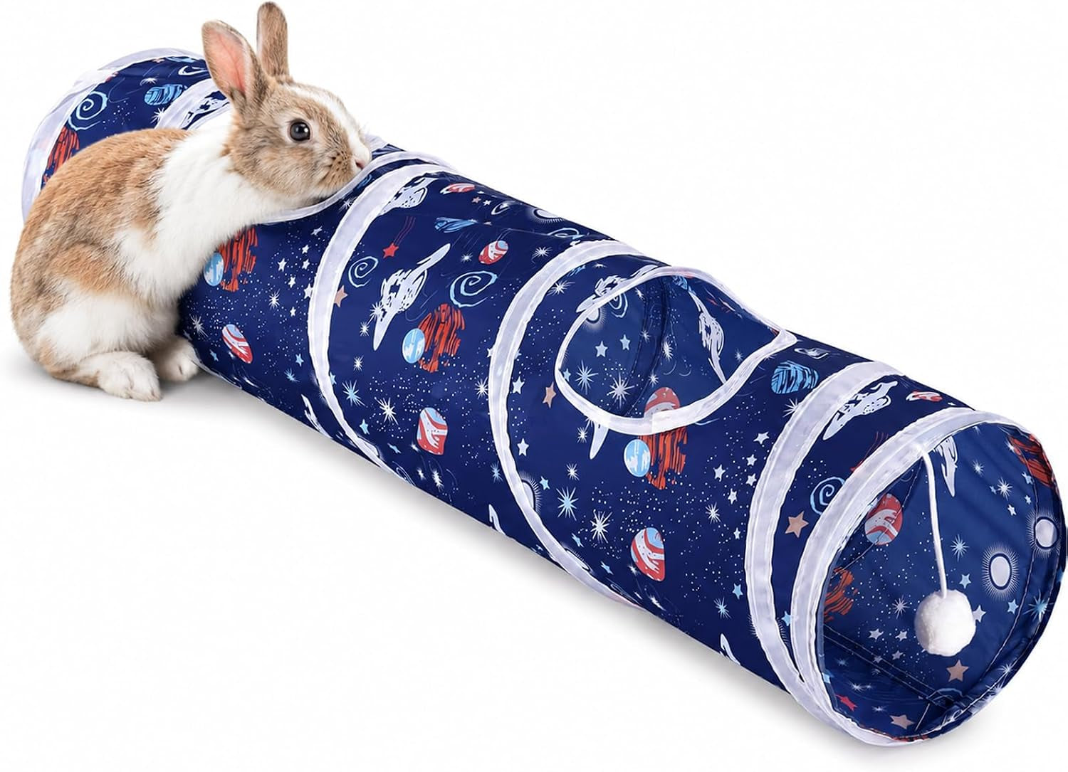 mechpia-rabbit-toys-large-bunny-hideout-tunnel-and-tube-for-rabbit-guinea-pig-chinchilla-ferret-rat
