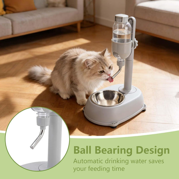 2 in 1 Pet Standing Water Dispenser, 500Ml Pet Water Dispenser with Stand, Height Detachable Pet Standing Water Dispenser Bowl for Cat, Rabbit, Golden Hamster, 11 X 7.7 X 15.4In4