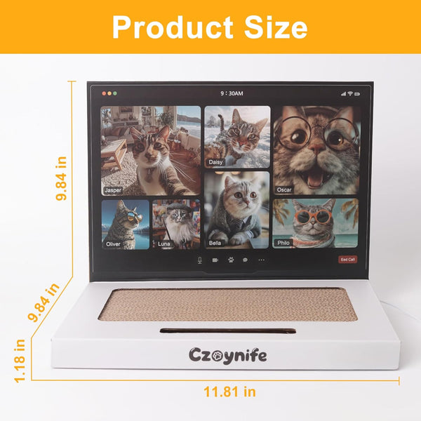 Cat Laptop Scratcher, Cat Scratcher Cardboard, Interactive Toys, Kitten Supplies and Stuff for Indoor Cats3