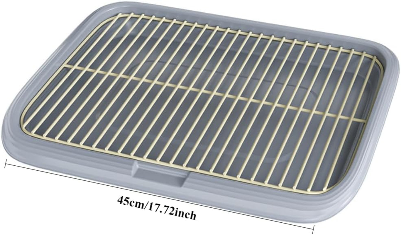 dog-potty-tray-indoor-pet-pee-pad-holder-for-small-medium-dogs-puppy-training-pad-holder-pet-toilet-litter-box-dog-bathroom-tray-housebreaking-potty-supplies-17-72lx12-99wx1-97hgreen
