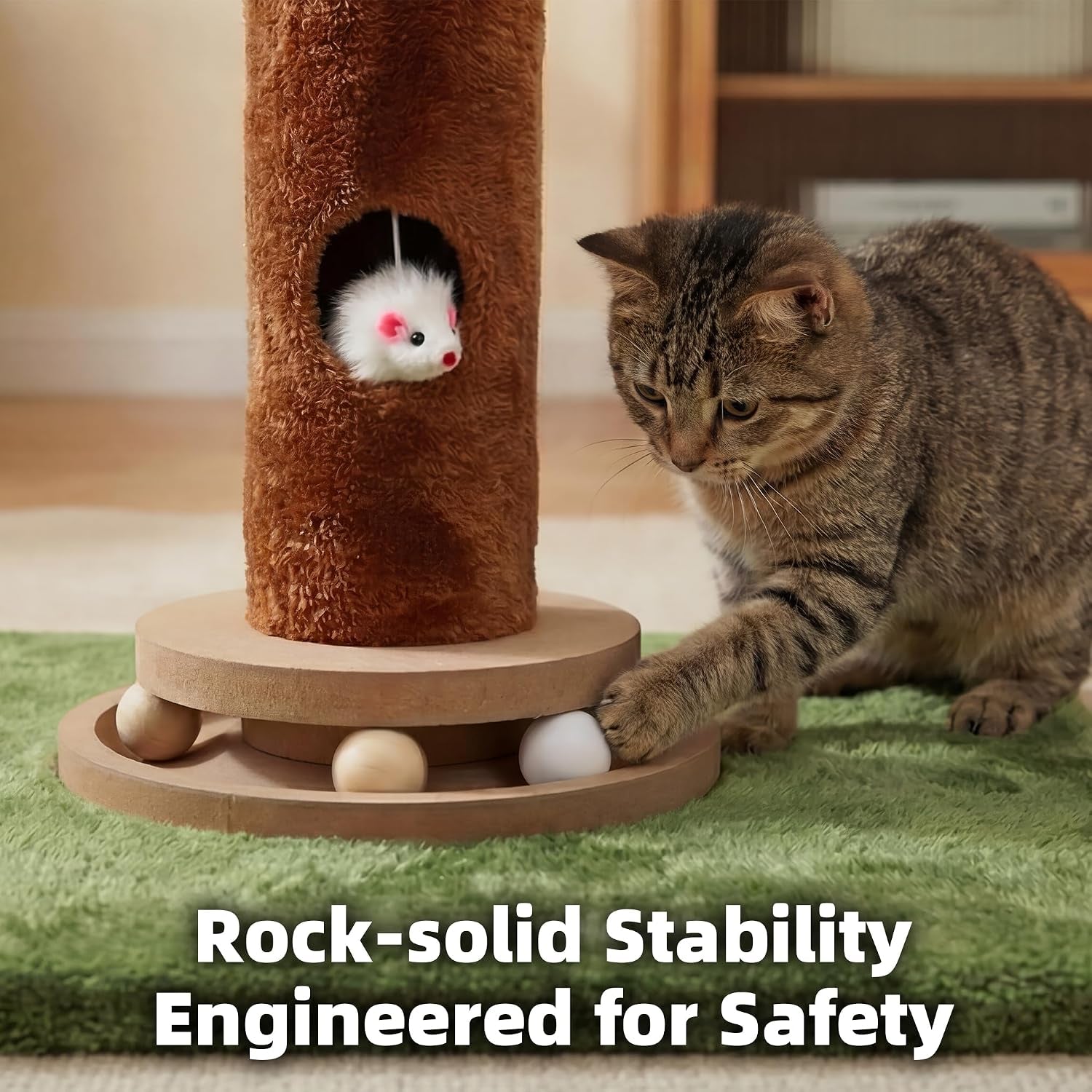 fantasreen-cat-scratching-post-35-tall-with-toy-mouse-for-indoor-cats-green