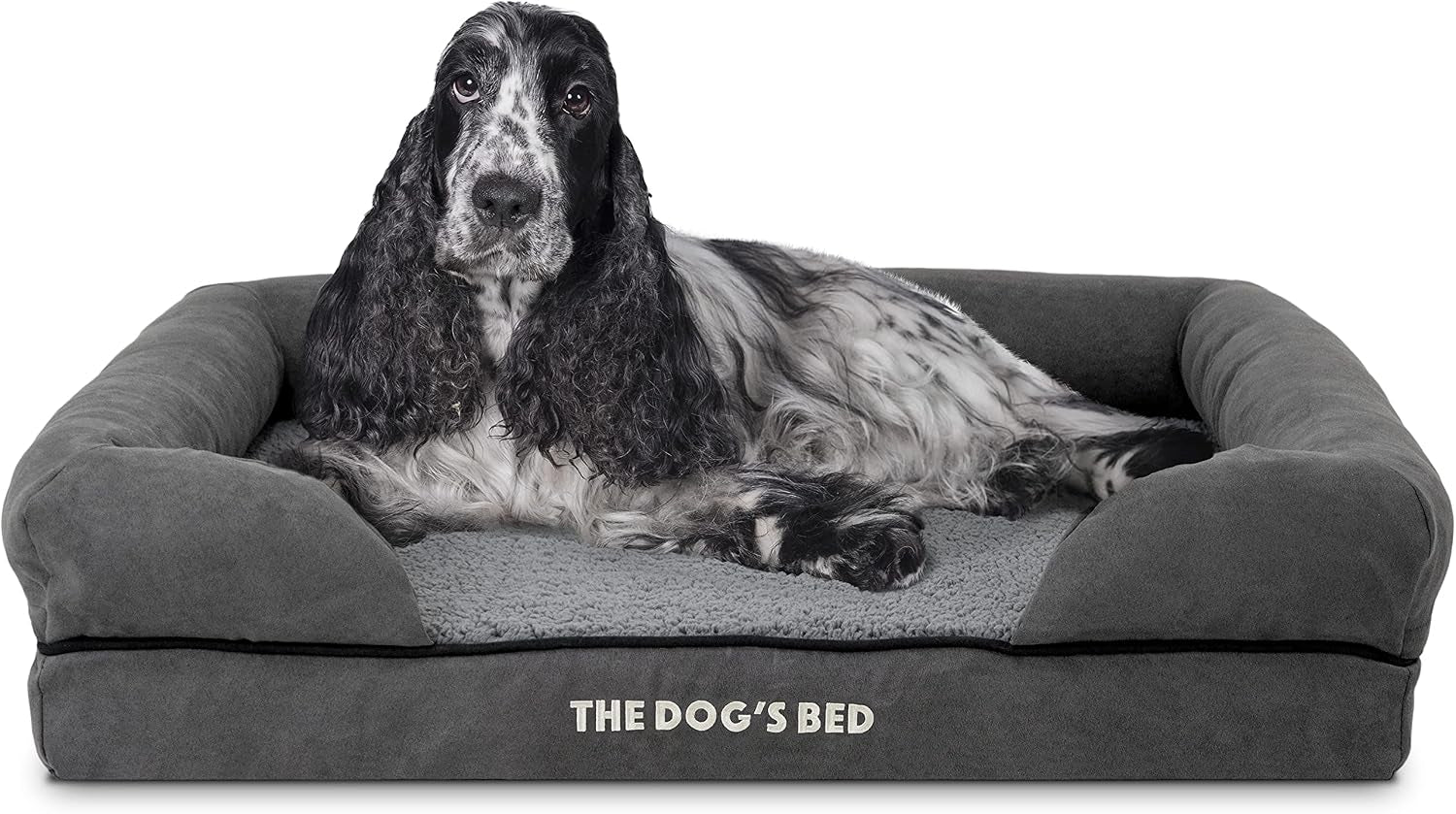 the-dog-s-bed-orthopedic-memory-foam-dog-bed-with-bolsters-for-large-dogs-high-density-support-mattress-low-front-entry-removable-washable-cover-oxford-fabric-blue-with-dark-red-trim-large