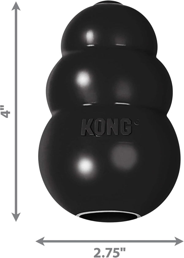 Kong Extreme Dog Toy 2-Pack, Large - Tough Chew Toys for Aggressive Chewers - Black Durable Rubber3