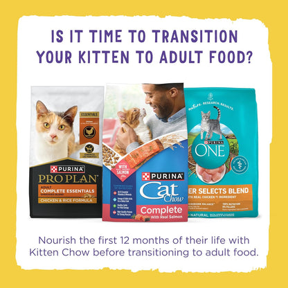 Purina Kitten Chow Year One Essentials with Real Chicken High-Protein Complete and Balanced Dry Kitten Food with Essential Nutrients - 14 Lb. Bag14