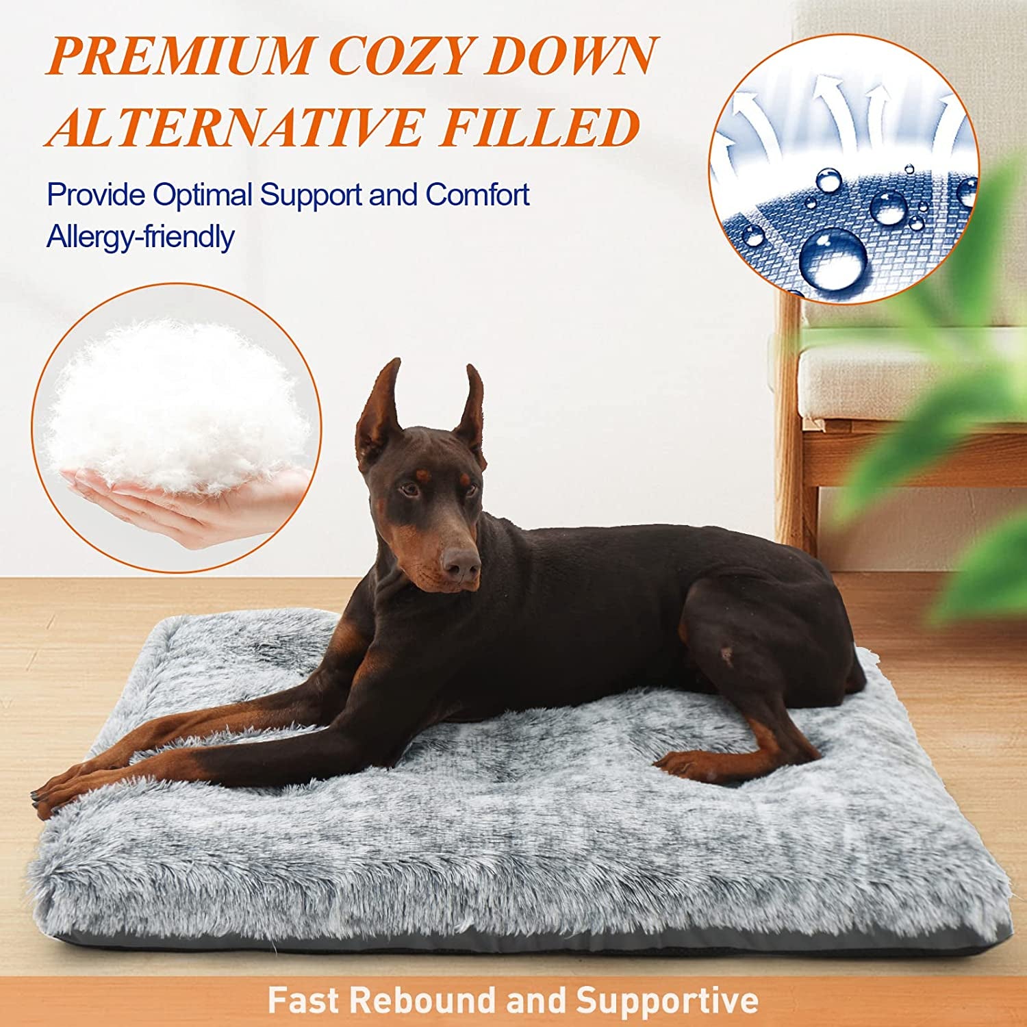 kisyyo-premium-washable-orthopedic-dog-bed-41-extra-large-crate-mat-with-non-slip-base-plush-support-for-pets-up-to-90-lbs-grey