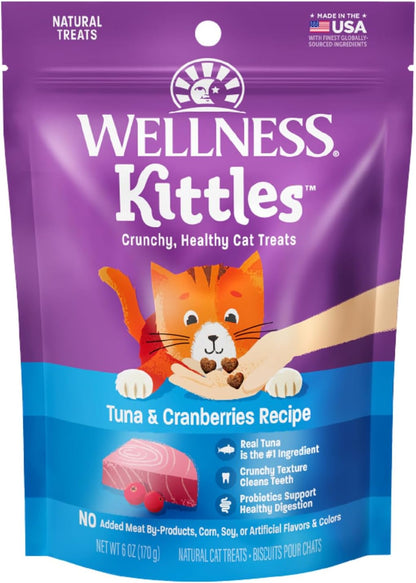 Wellness Kittles Crunchy Cat Treats, All Lifestages, Kitten to Senior, Natural, Grain Free, Chicken and Cranberry Flavor, 2 Oz Bag11