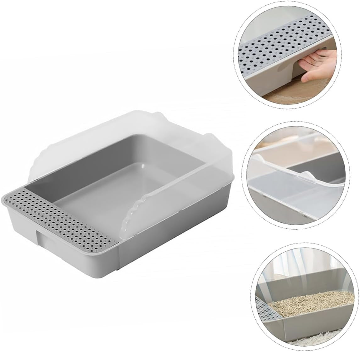 luxshiny-detachable-small-gray-cat-litter-pan-potty-with-anti-splashing-design-plastic-half-enclosed-cat-toilet-for-kitten-housebreaking
