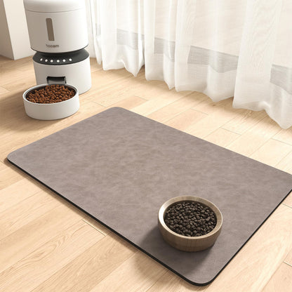 Montvoo-Absorbent Pet Feeding Mat-No Stains Pet Mat for Food and Water Bowl-Quick Dry Cat & Dog Food Mat Water Dispenser Mat-Pet Supplies Mat-Dog Water Bowl Mat for Messy Drinker,（Brown,16"X24"）1