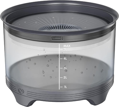UPSKY 5.5L No-Spill Dog Water Bowl, Slow Drinking Feeder for Messy Drinkers | Large Capacity, Raised Stand Design, Splash-Proof, Anti-Slip, Visible Water Level, Easy to Clean, Ideal for Multi-Pet Homes1